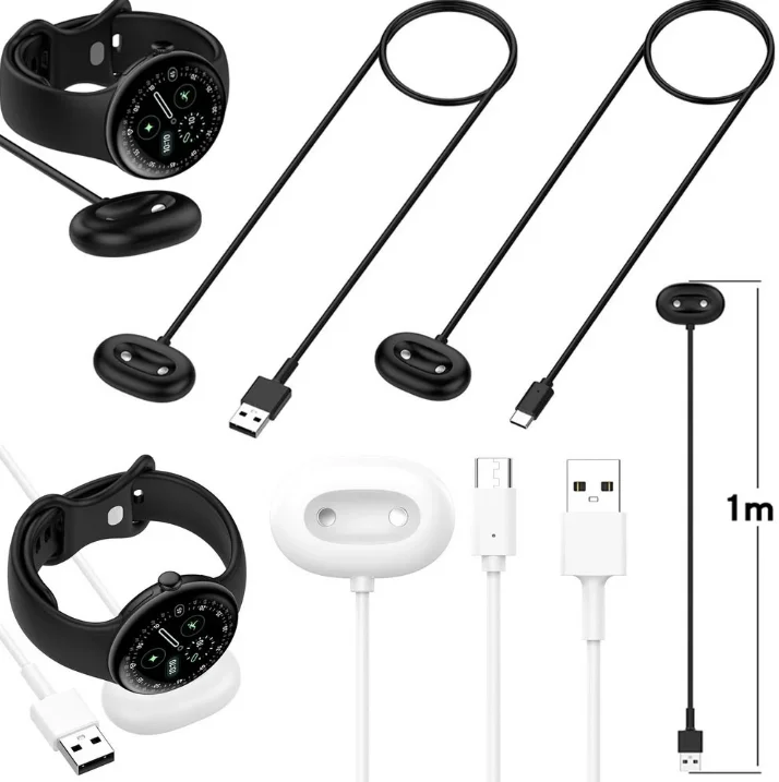 USB-A USB Type-C Watch Charger Magnetic Fast Charging 1Meter Cable Base Accessories Brand Watch Charger For Google Pixel Watch 4