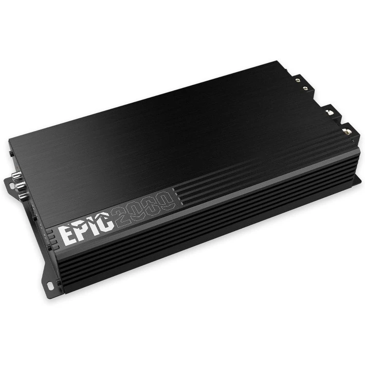 EPIC2000 Epic Series 2000 Watt RMS 1-Channel Monoblock Amplifier Subwoofer Audio Mobil, Kelas D, Epic Boost, Subsonic