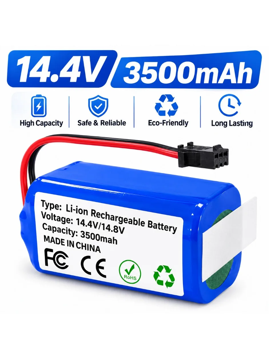 Bateria zamienna Li-ion 14,4V 2600mAh do robota odkurzającego Deebot N79 N79S DN622 RoboVac 11 11S Tesvor X500 Conga 990 1090 — zdjęcie produktu 7