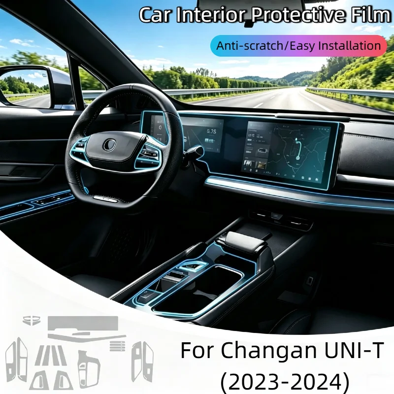 Для Changan UNI T UNI-T 2023 2024: защитная пленка для экрана навигации автомобиля из ТПУ, защитная наклейка на коробку передач, аксессуары для интерьера с защитой от царапин.