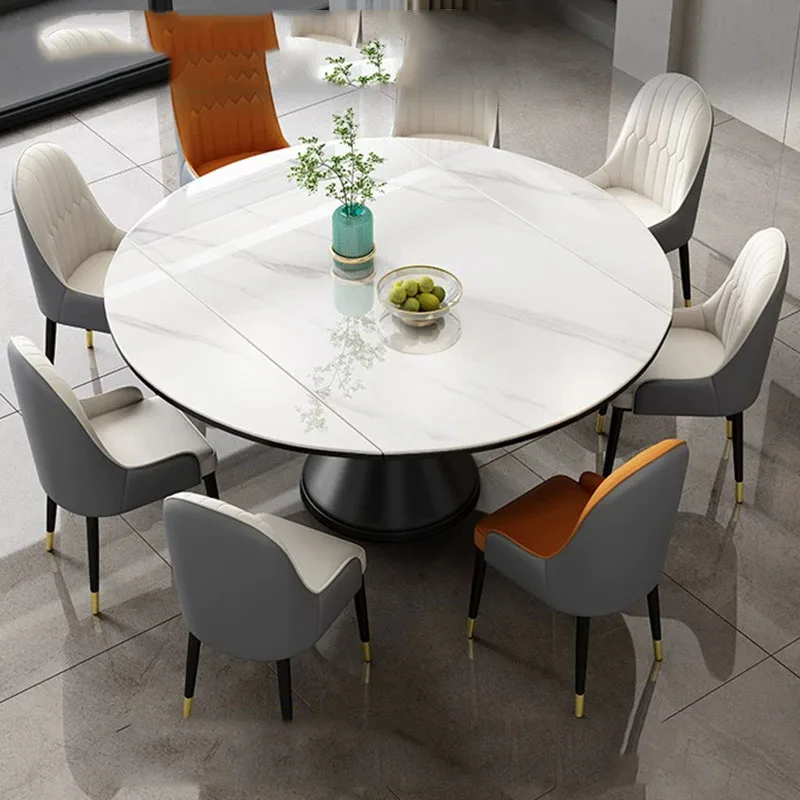 Round Marble Dining Table Designer Luxury Modern Chairs Nordic Lounge Dining Table Writing Center Mesas De Jantar Home Furniture