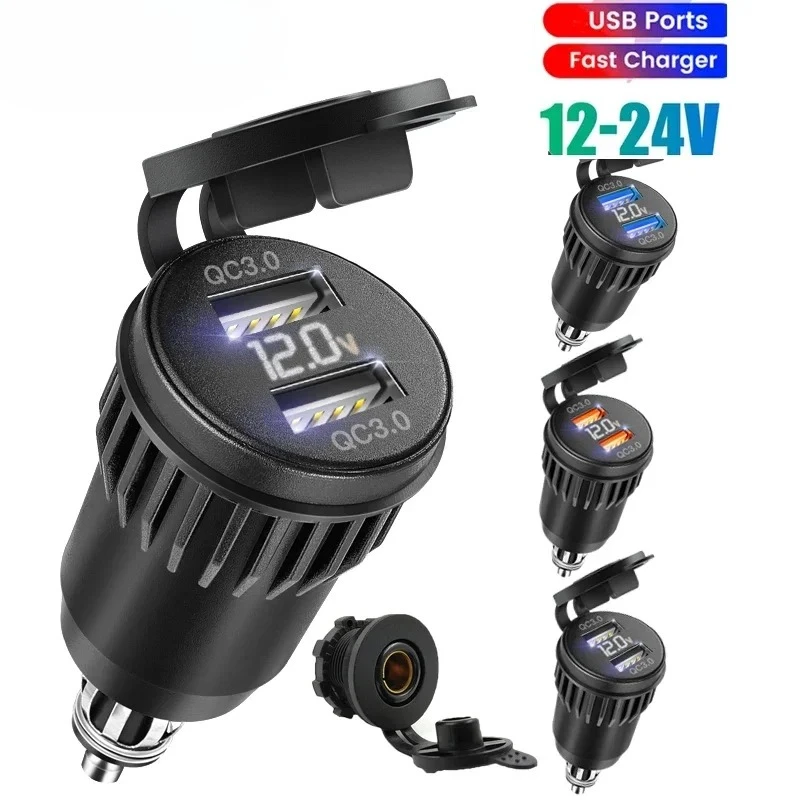 

USB-зарядное устройство для мотоцикла, разъем Hella QC3.0, адаптер для зарядки для BMW G310R G310GS R1200GS R1250GS K1200LT/GT F800GT F900R/XR