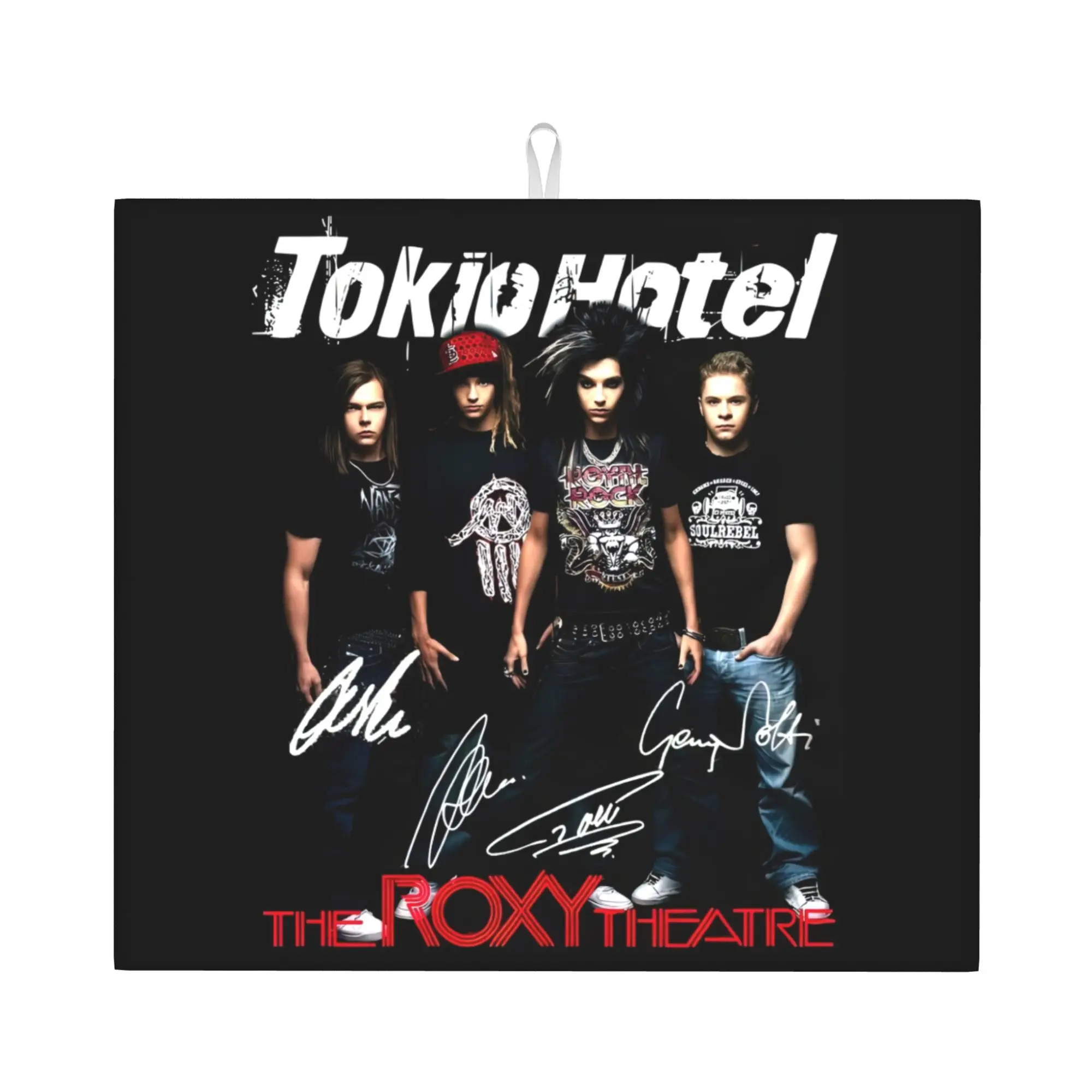 Tokio Hotels Heavy Metal Music Rock Non Slip Kitchen Counter Protector Mat Barware Tableware Bathroom Drying Mat For Kitchen