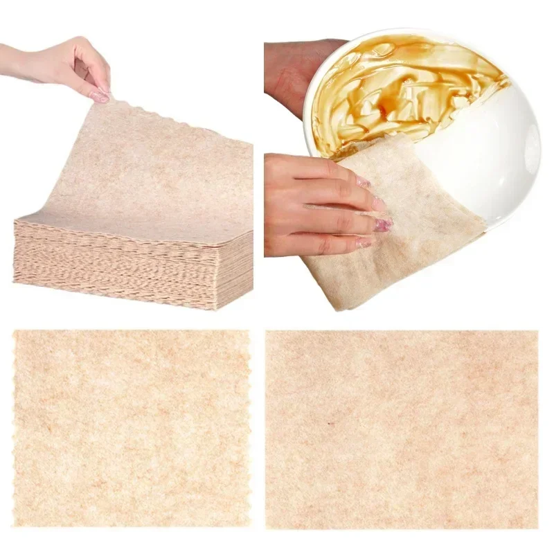 10pcs Loofah Fiber Rag Water Absorption Non-oil Kitchen Restaurant Scouring Cloth Multipurpose Cleaning Cloth Tool