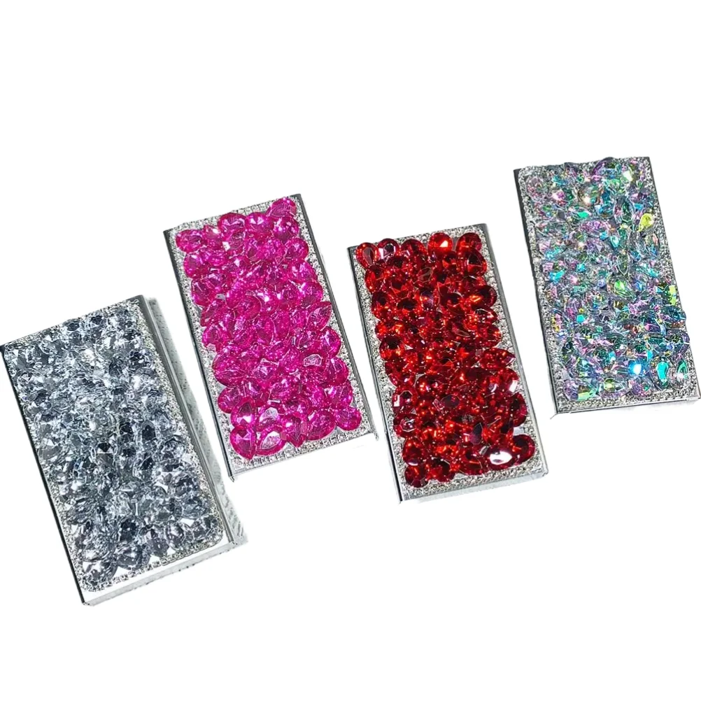 

Diamond-Studded Slim Cigarette Case for Women – Elegant Sparkly Tobacco Box with Cover, Luxury Portable Design