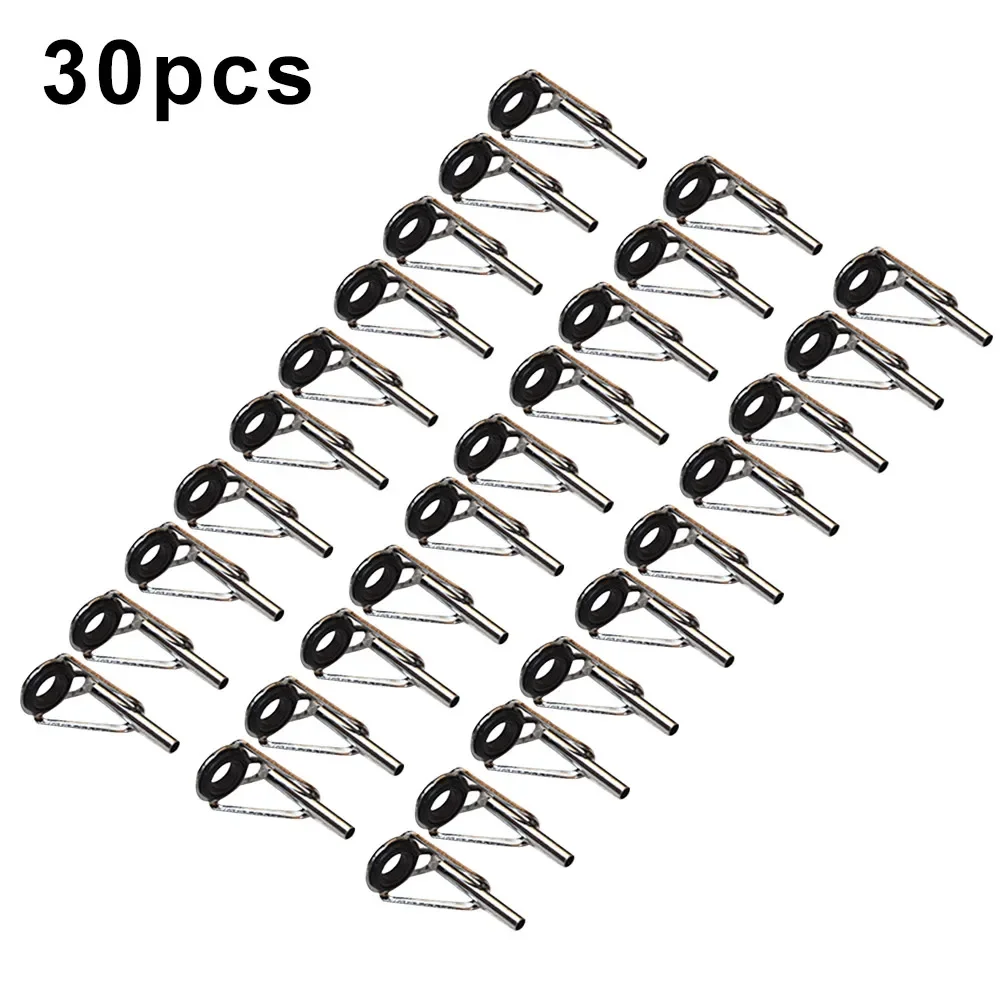 Fishing Rod Guide Rings Guide Rings Set of 30 Fishing Rod Guides with 6 Different Diameters Ideal for Saltwater Fishing