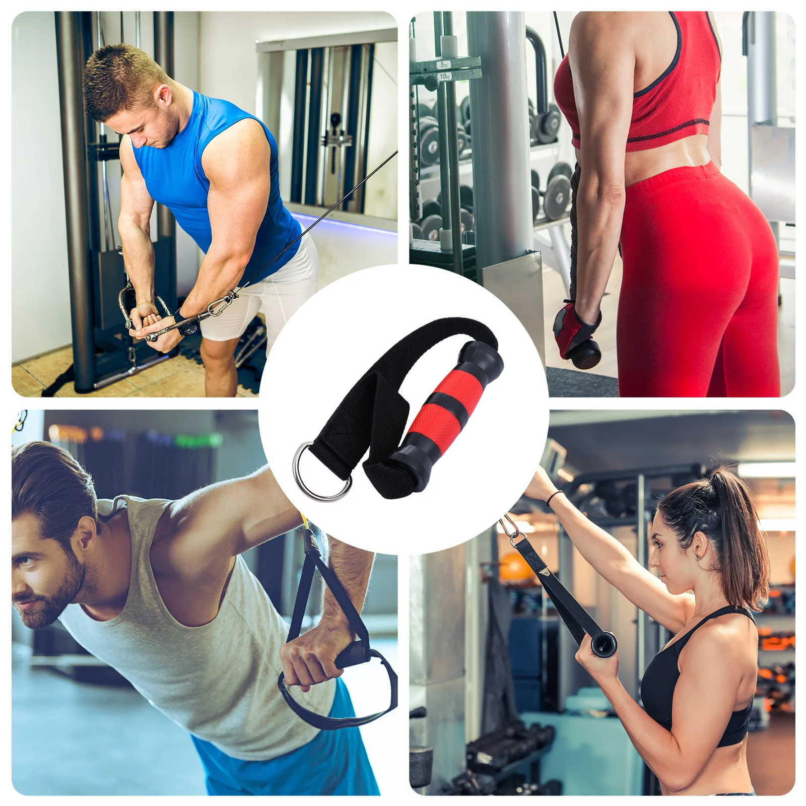 

Elastic Pull Cord Handle Fitness Equipment Exercise Resistance Band Handles Grip