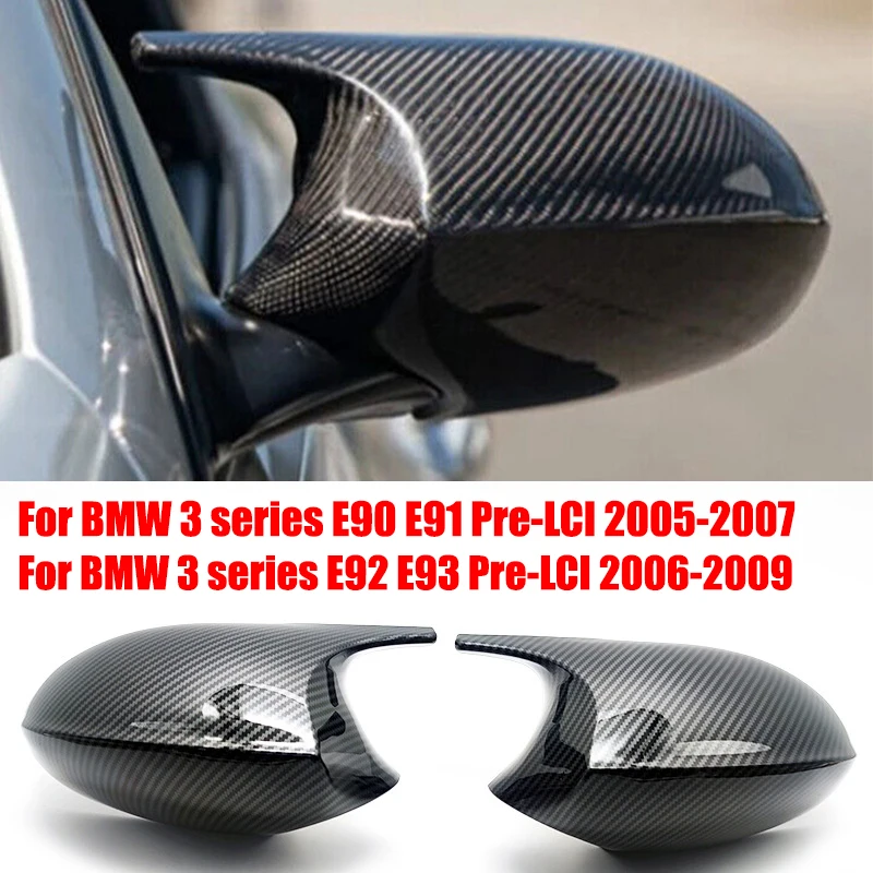 

Для BMW 1 серии E87 04-06 E81 05-09 E82 E88 07-09 3 серии E90 E91 05-07 E92 E93 Чехлы боковых зеркал заднего вида из углеродного волокна