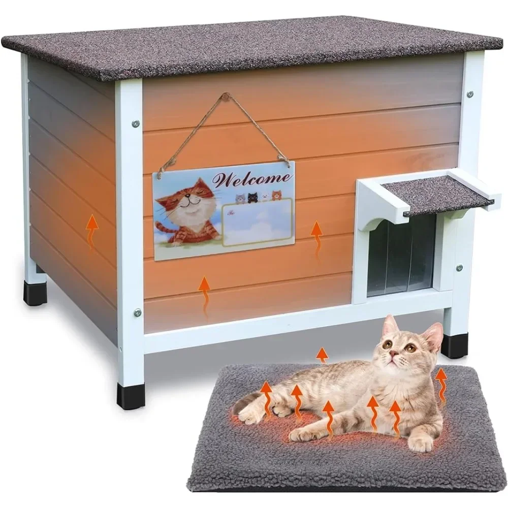 100% Insulated Outdoor Cat House Winter Wild Cat Outdoor Cat House Weatherproof All-Round Foam Design Cages Cage for Cats Small