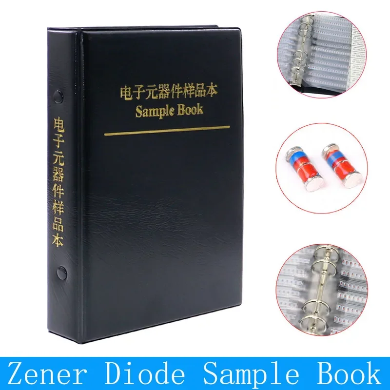 DIP SMD Zener Diode Assortment Kit Mix Sample Book 2V 3.3V 4.7V 5.1V 7.5V 8.2V 9.1V 12V 15V 20V 22V 24V 27V 30V 33V 39V 43V 47V