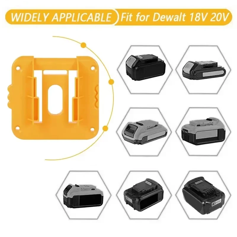 Battery Holder for Dewalt 18V 20V Li-ion Battery ,Wall Mount Battery Storage Holder Battery Rack for Work Van Shelf Toolbox