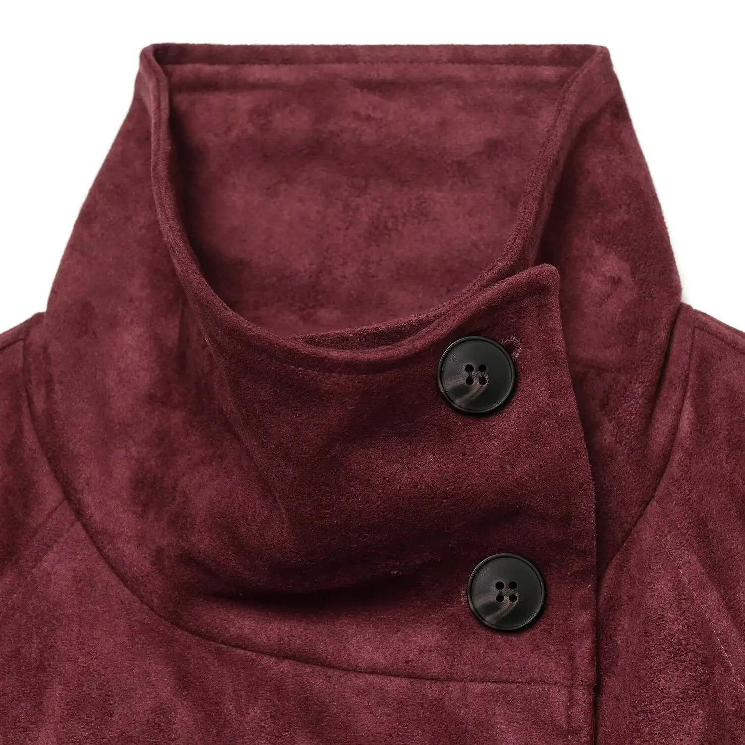Fashionable Suede Waist-Cinching Jacket for Women Autumn New Style Versatile Stylish Short Outerwear Polyester Fabric Ladies