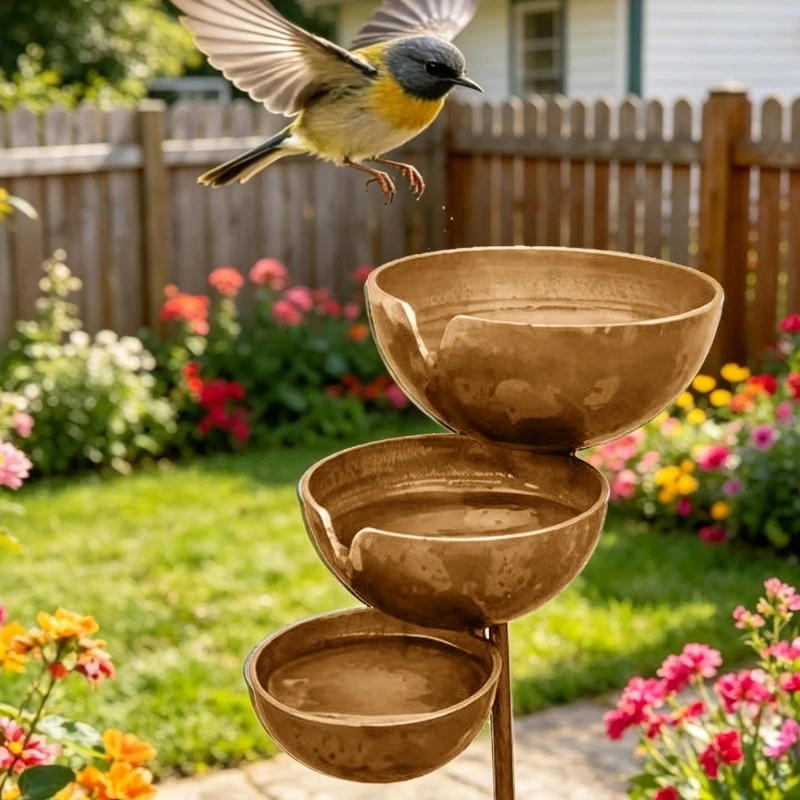  Multifunctional Rain Catchers And Wildlife Drinking Cup For Backyard Decoration