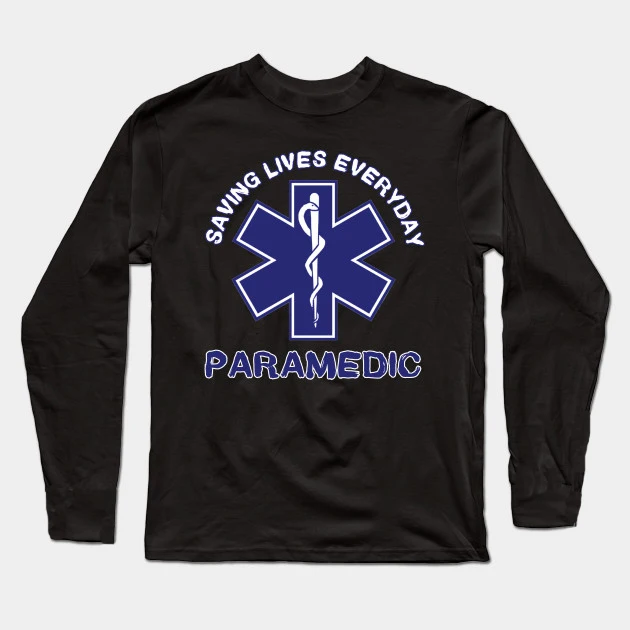 EMS EMT Saving Lives Everyday Paramedic Caduceus Symbol T-Shirt. Summer Cotton O-Neck Long Sleeve Mens T Shirt New S-3XL