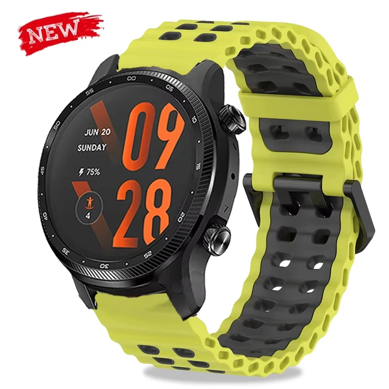 22mm Ozean Silikon Armband Für TicWatch Pro 3 Ultra GPS/LTE E2 Smartwatch Sport Uhr Band Für TicWatch Pro 2021/GTX/GTW Correa
