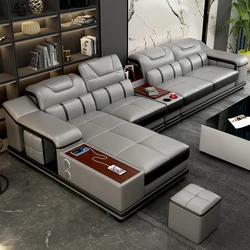 Genuine Leather Sofa Cama Leather Couch Big Sofas Sleeper Sofa Set Living Room Furniture Sofas Modernos Para Sala Sectional Sofa