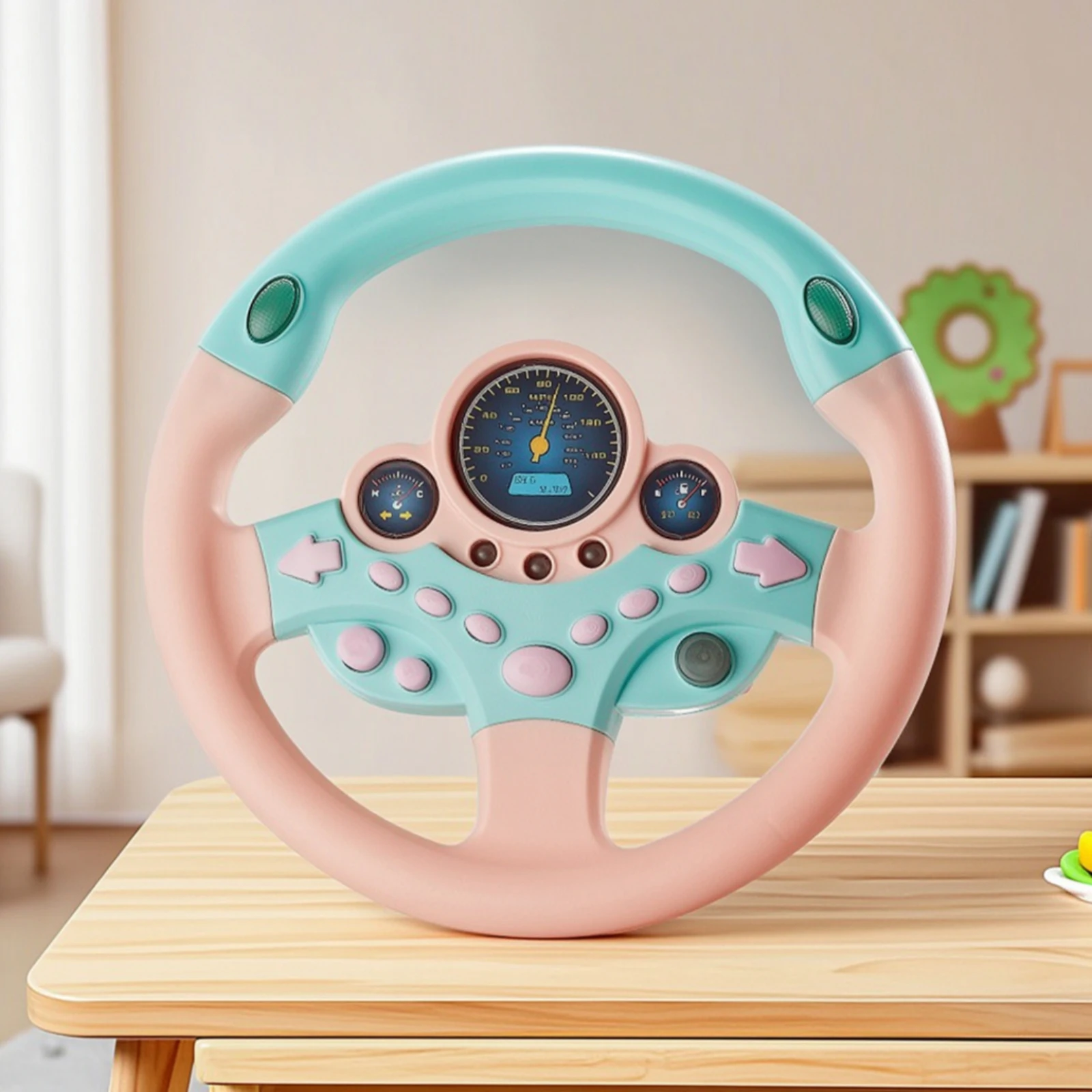 Car Driving Simulator Toy Early-Learning Car Steering Wheel Toy Simulated Driving Steering Wheel Child-Friendly Non-Powered view 5