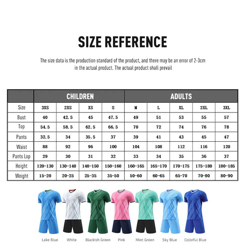 Custom Soccer jersey set print number men football team uniform Personality customization Children\'s Football Training Suit