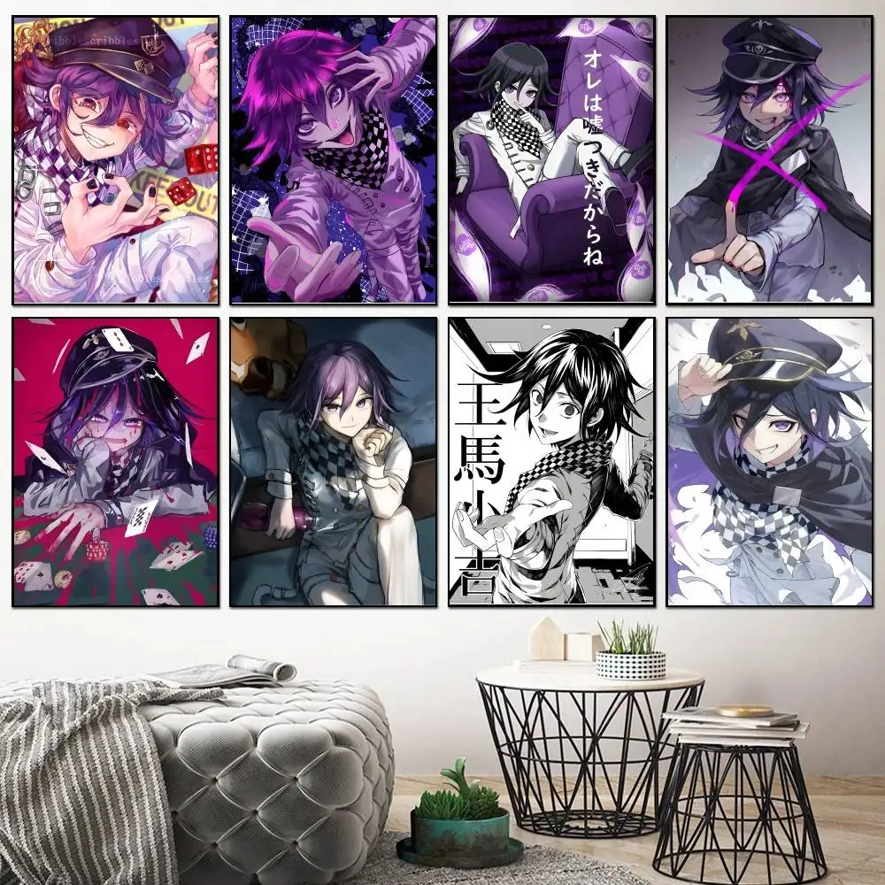 1pc Danganronpa Kokichi Ouma Poster Sticker Print Waterproof Wall Art For Living Room Bedroom Home Decor