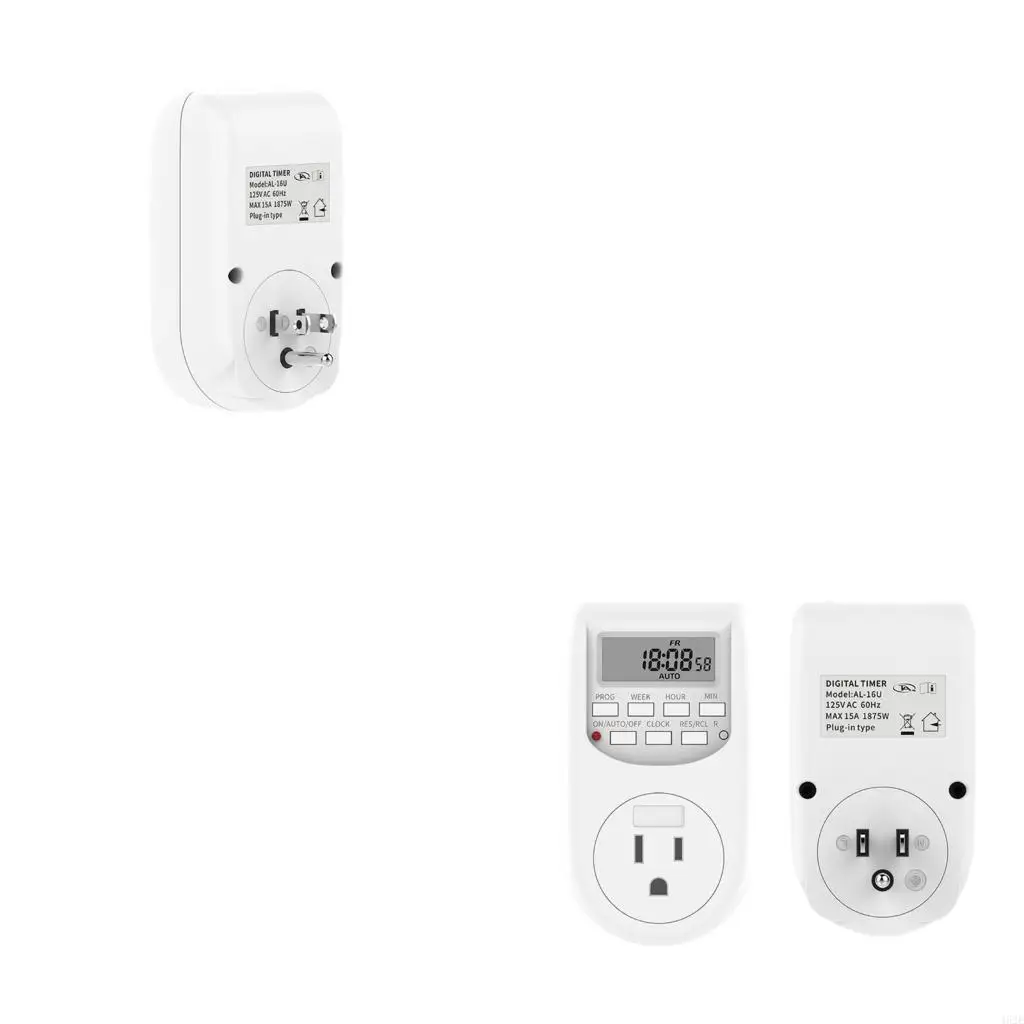 462E 125V Simple Button Timer Outlet Digital Display Easy to Set Energy Efficient