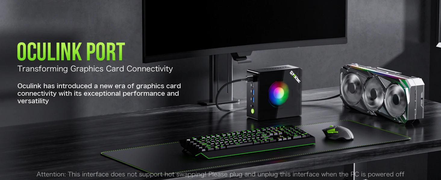 GMKtec Mini PC K11 K8 PLUS M7 AMD Ryzen R9 8945HS R7 8845HS 6850H Windows 11 WiFi6 2*DDR5 USB4.0 2.5G LAN OCulink Gamer Computer