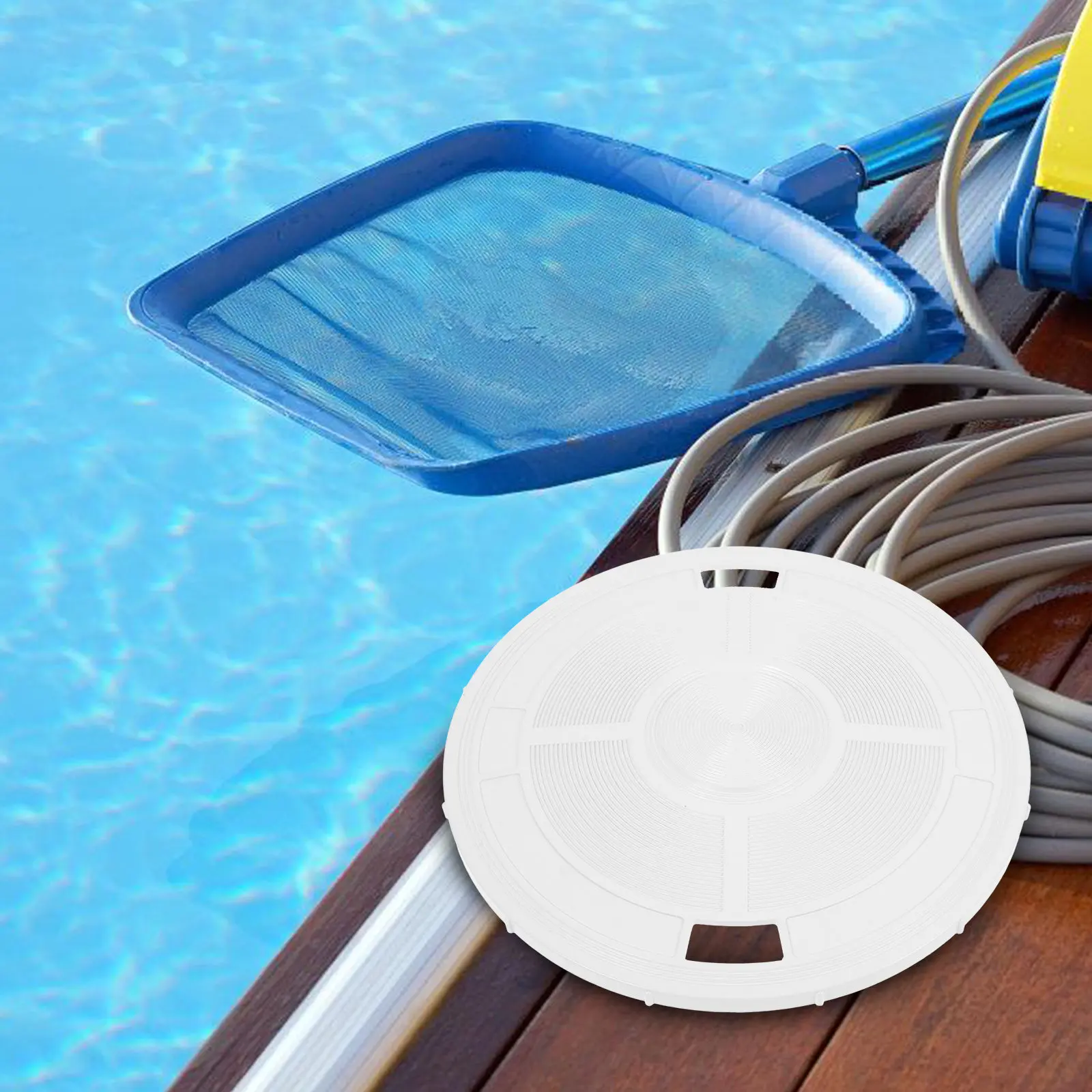 

Pool Skimmer Cover Replacement High Quality ABS Debris Prevention Pool Skimmer Lid Safety Splash Guard Cover Replacement Lid