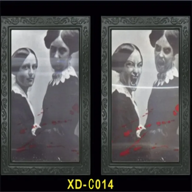 3D Changing Face Ghost Picture Frame Halloween Decoration Horror Craft Supplies Haunted House Party Decor Halloween Props