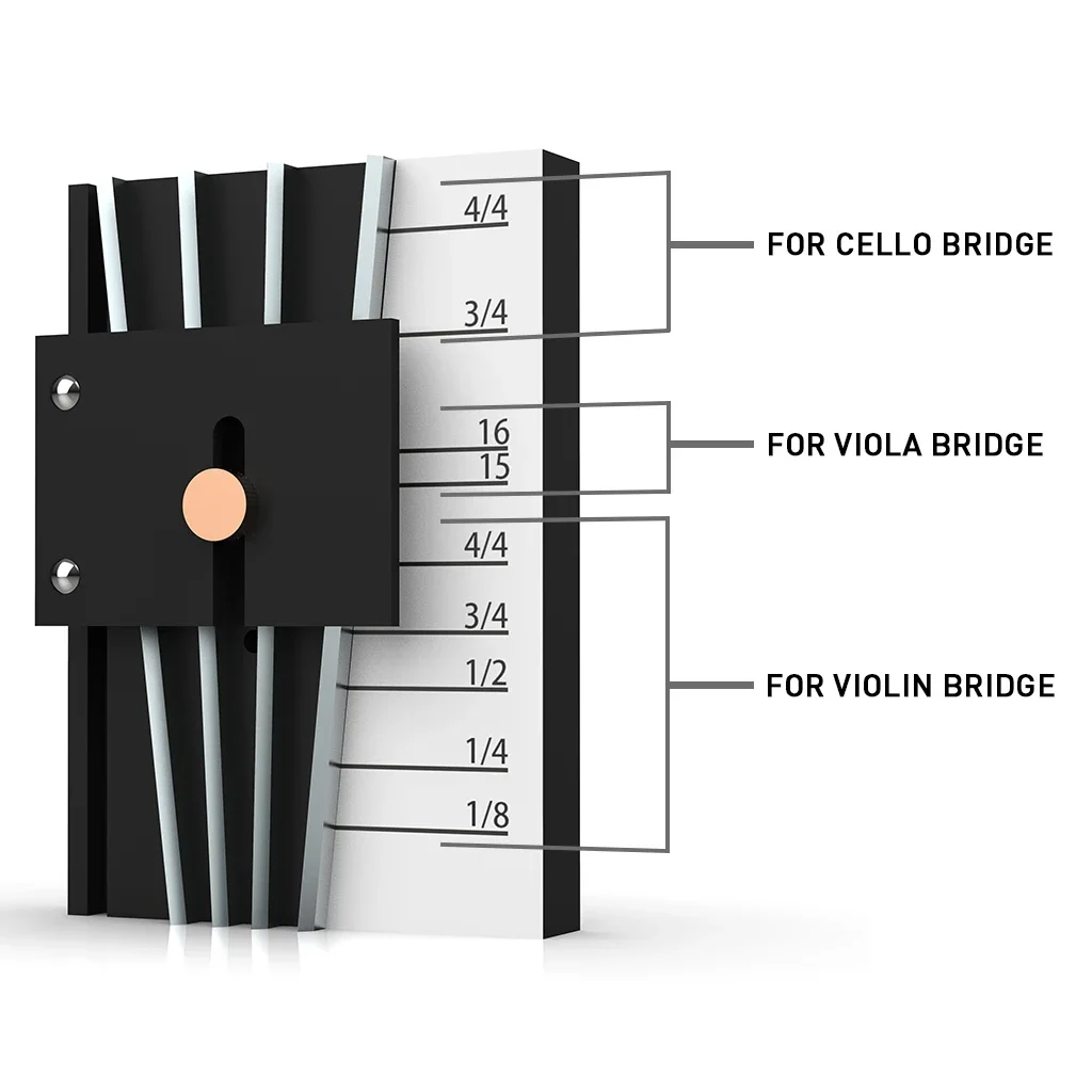 High Quality 4/4 To 1/8 Size Wood Bridge Making Tool Fiddle Violin Cello Viola Bridge Protector For Marking String Divisions