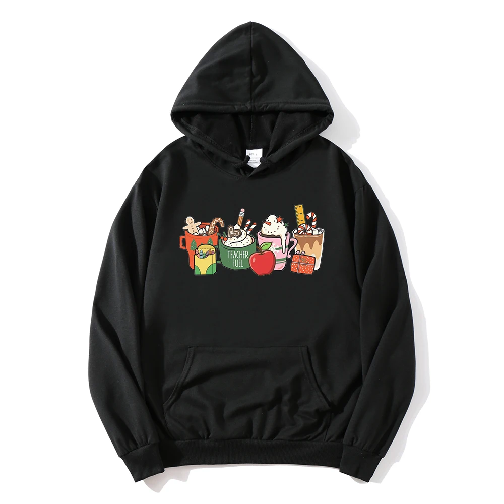 Nurse Christmas Coffee Sweatshirt Nurse Kawaii Clothes Aesthetic Cute Latte Hoodies Women Holiday Harajuku Clothes