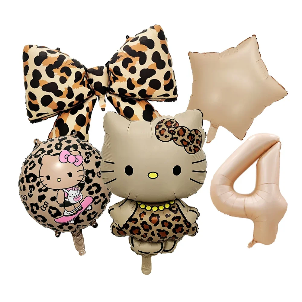 Cartoon Hello Kitty Themen-Tier-Zahlen-Folienballon-Set Kinder Geburtstag Konfetti Party Deko Zubehör Baby-Shower Spielzeug Geschenke – Detail 7