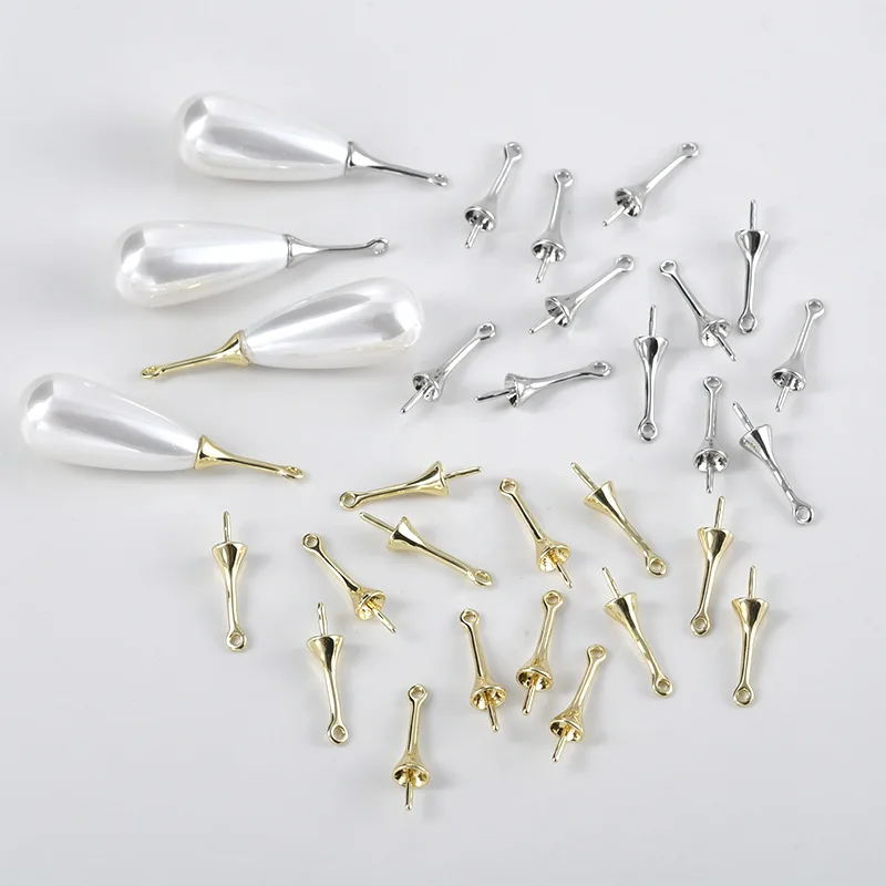 

5 штук подвесок-держателей для жемчуга с половинным отверстием, аксессуары для самостоятельного изготовления жемчужных ожерелий, серег, ювелирных изделий, оптом