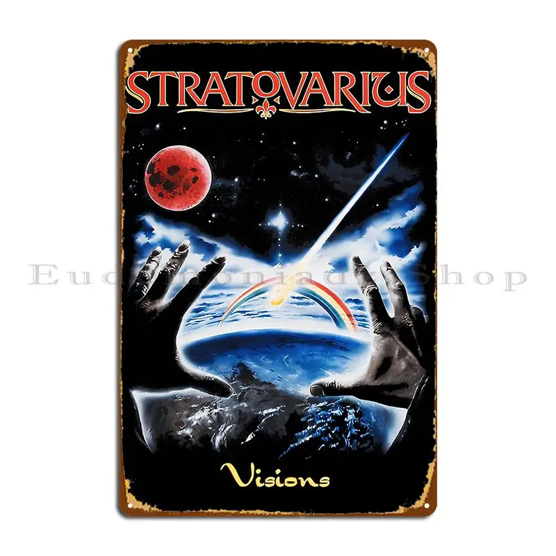 Stratovarius Visions Metal Sign Iron Wall Cave Wall Decor Wall Decor Rusty Tin Sign Poster