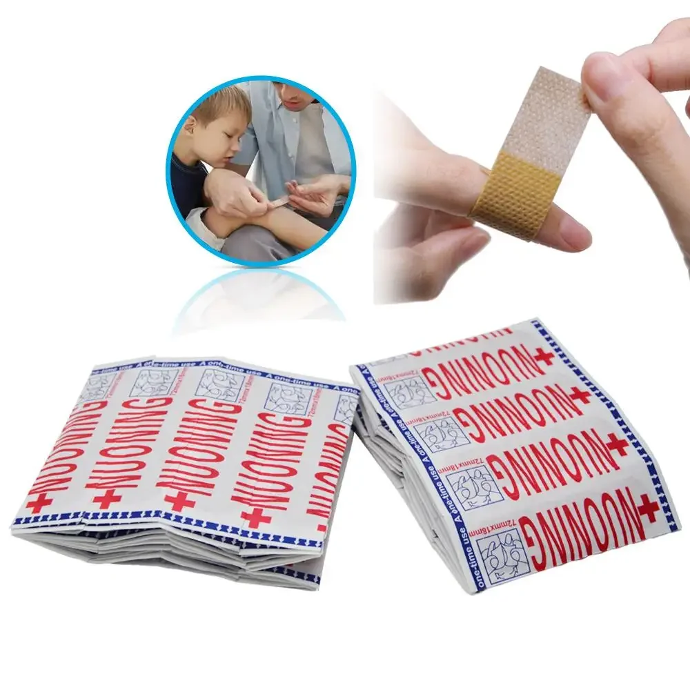 100Pcs Brand Random Color Band Aid Wound Dressings Sterile Hemostasis Sticker First Aid Bandage Heel Cushion Adhesive Plaster