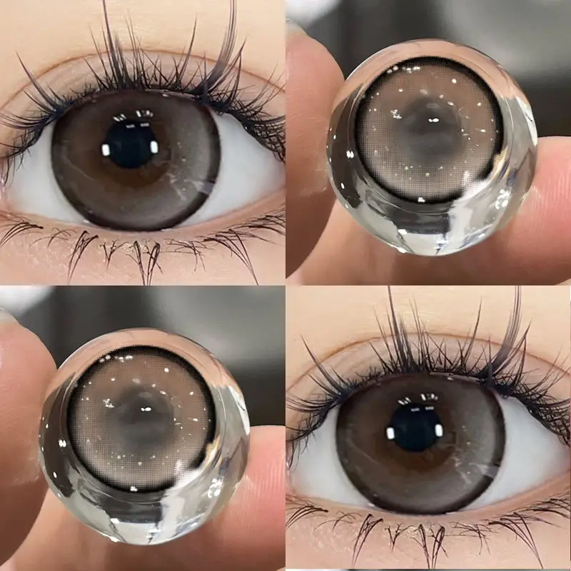 Duoxiu 2Pcs Color Colored Contact Soft Circular Lenses Beauty Pupil Large Diameter 14.5mm Black Lens Makeup Free Shipping