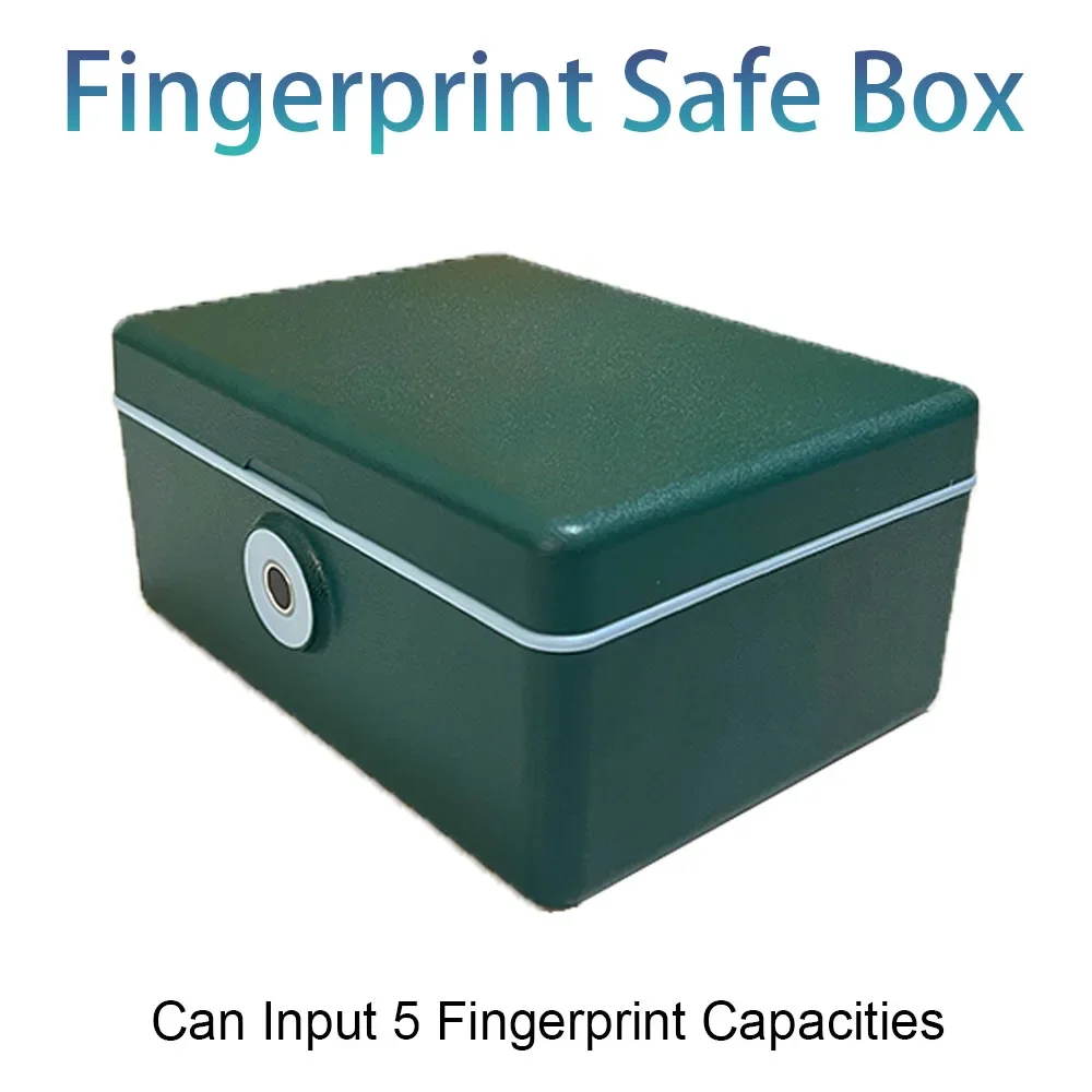 Biometric Fingerprint Safe Box Money Cash Jewelry Security Storage Box Mini Safe Household File Secret Hidden Safe Cosmetic Box