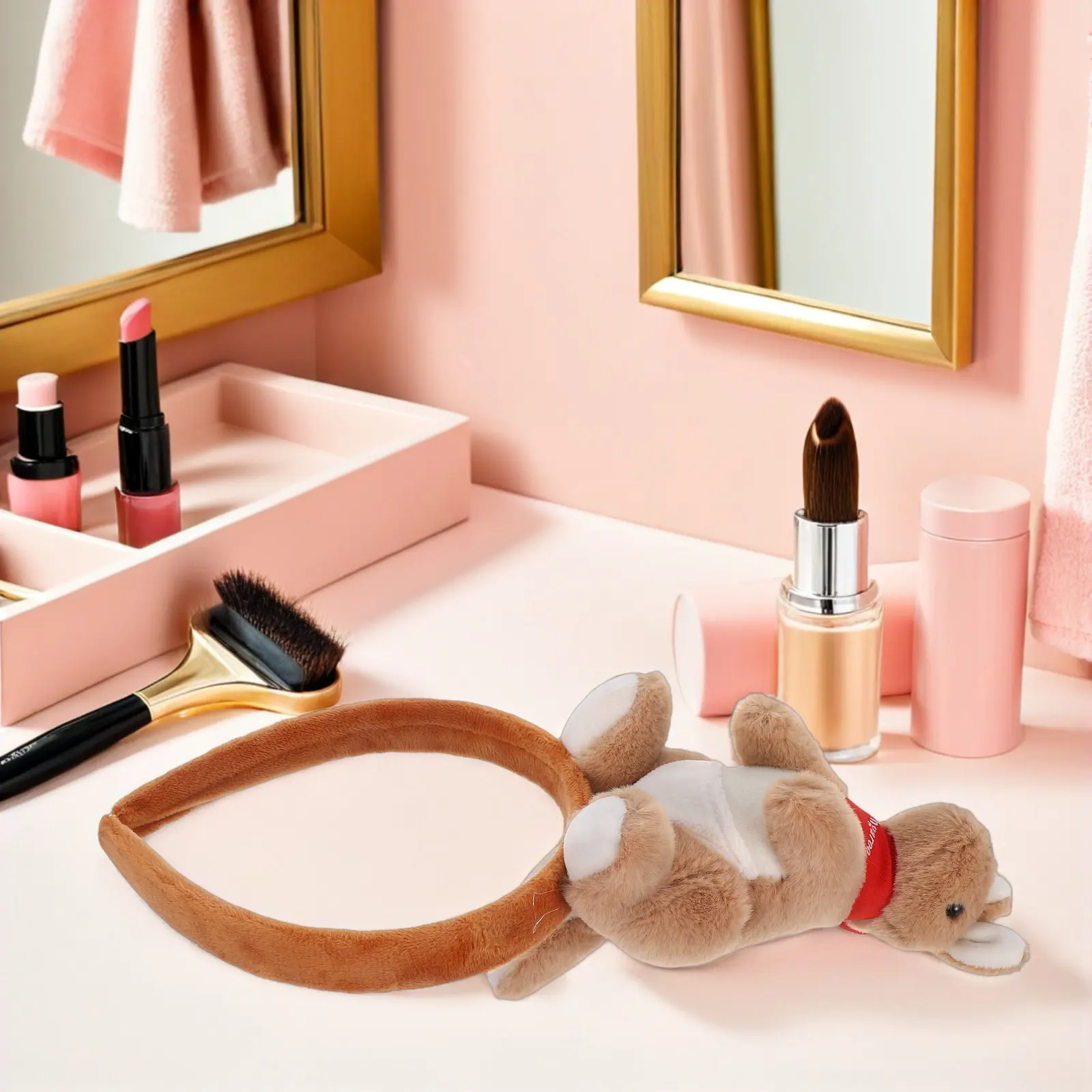 Tiara de Canguru Fofa, Acessórios de Halloween, Tiara de Animal de Pelúcia 3D, Acessórios para Fotos