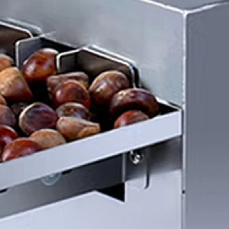 Vollautomatischer kommerzieller Kegelkastanienschneider, kleiner Übertragungstyp mit Kernmotor, Komponentenschleifmaschine