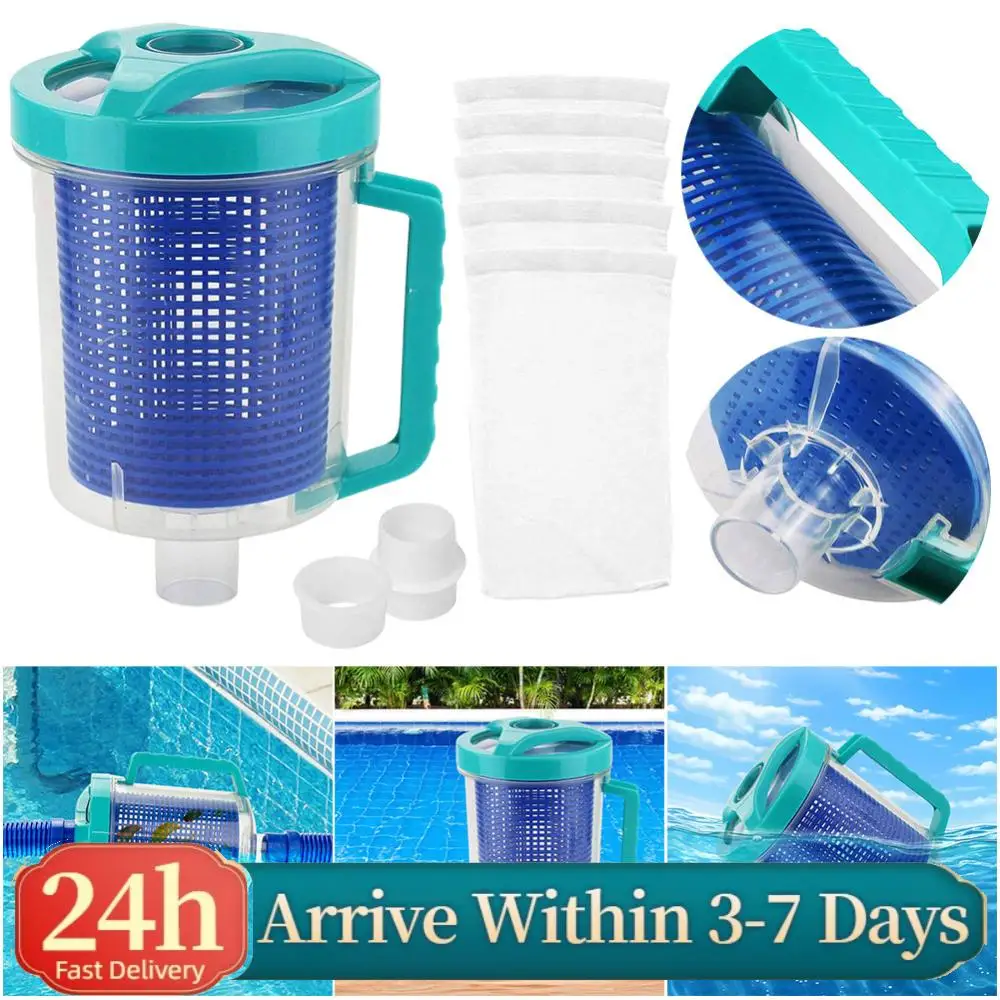 

Встраиваемый фильтр-ловушка для листьев для бассейна с 5 мешками-скиммерами, вакуумный фильтр-коллектор для сбора листьев для очистителя бассейнов