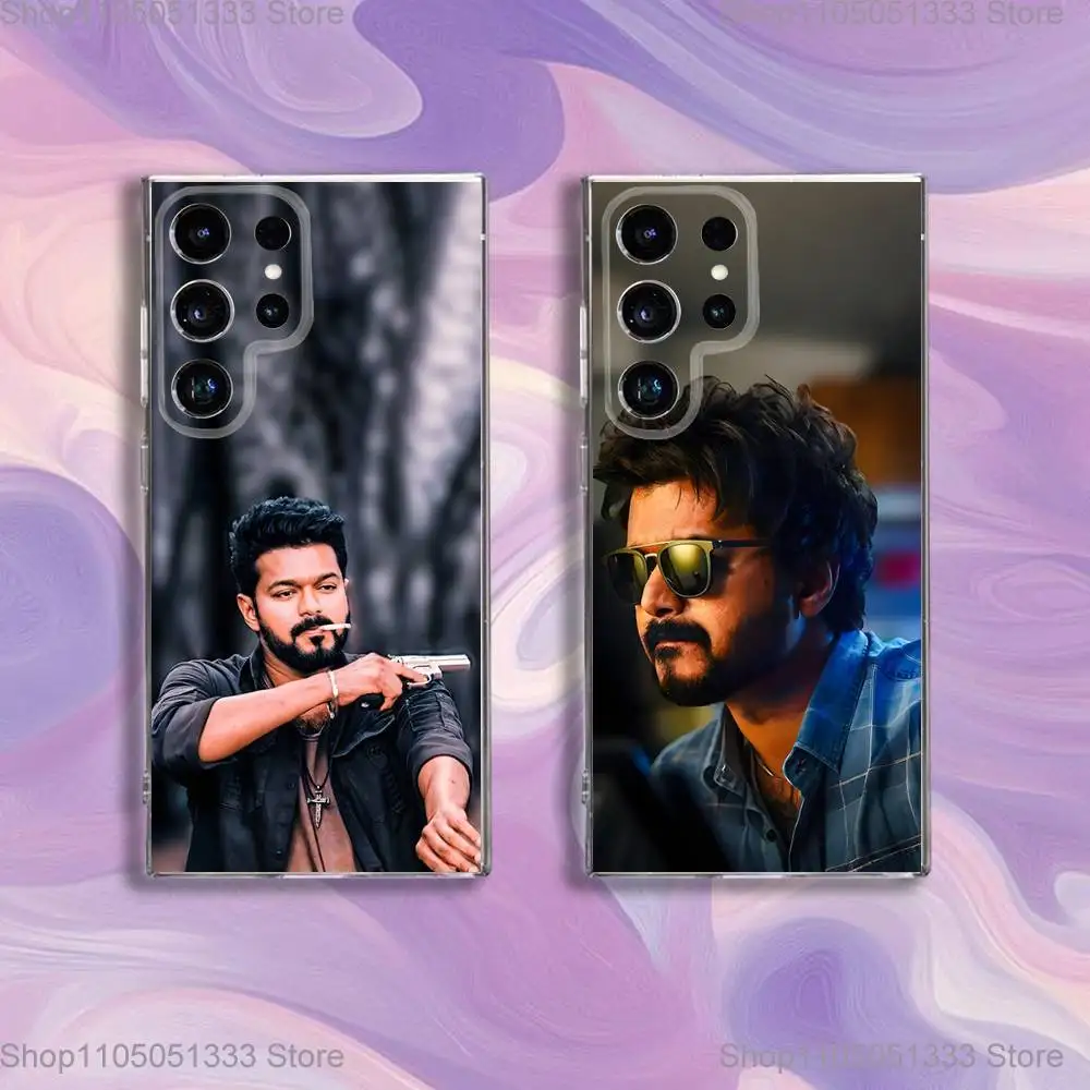

Actor Singer T-Thalapathy Vijay Phone Case For Samsung S24,30,21,22,23,20 FE,lite,PIus,Ultra,5G,Note,9,10 Transparent Cover