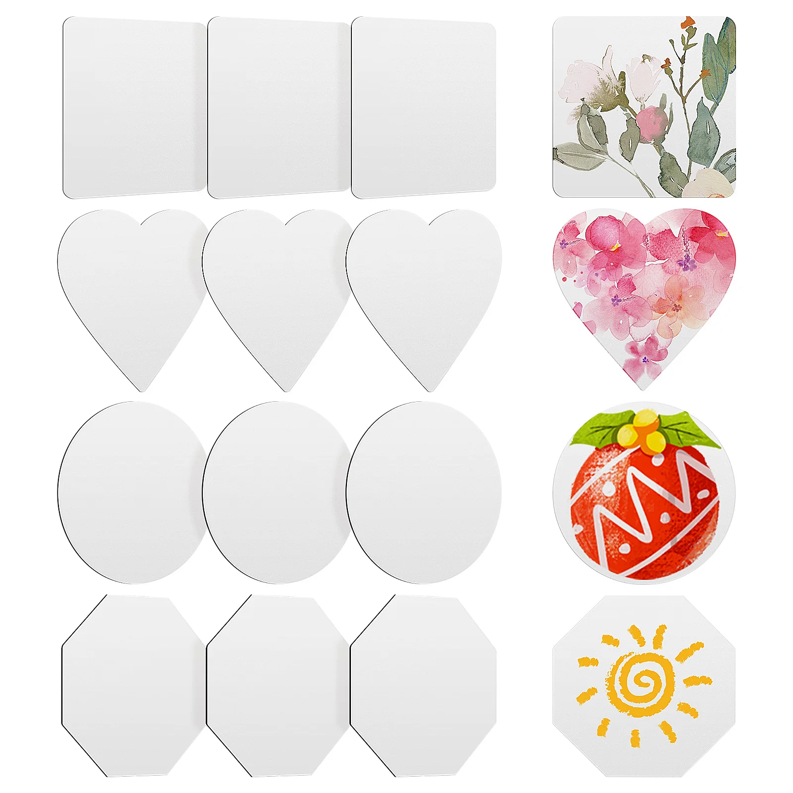 

16pcs Fridge Magnet Blanks Sublimation Magnetic Heart Shaped Decorative Resin Products Gifts Magnetic Party Favors Whiteboard