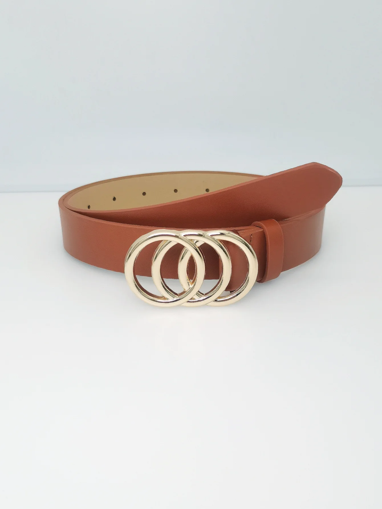 1 قطعة حزام للنساء الاتجاه الثلاثي مشبك دائري حزام بسيط تنوعا الشباب حزام بولي حزام حزام جلد يقترن مع الجينز فستان أحزمة السيدات