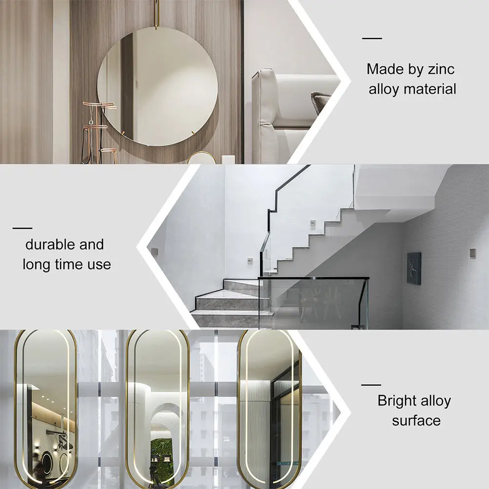 

Glass Clamps Iron Mirror Brackets Rustproof Waterproof Fixing Clips For Shelf Panel Painting Display Mounting Hardware