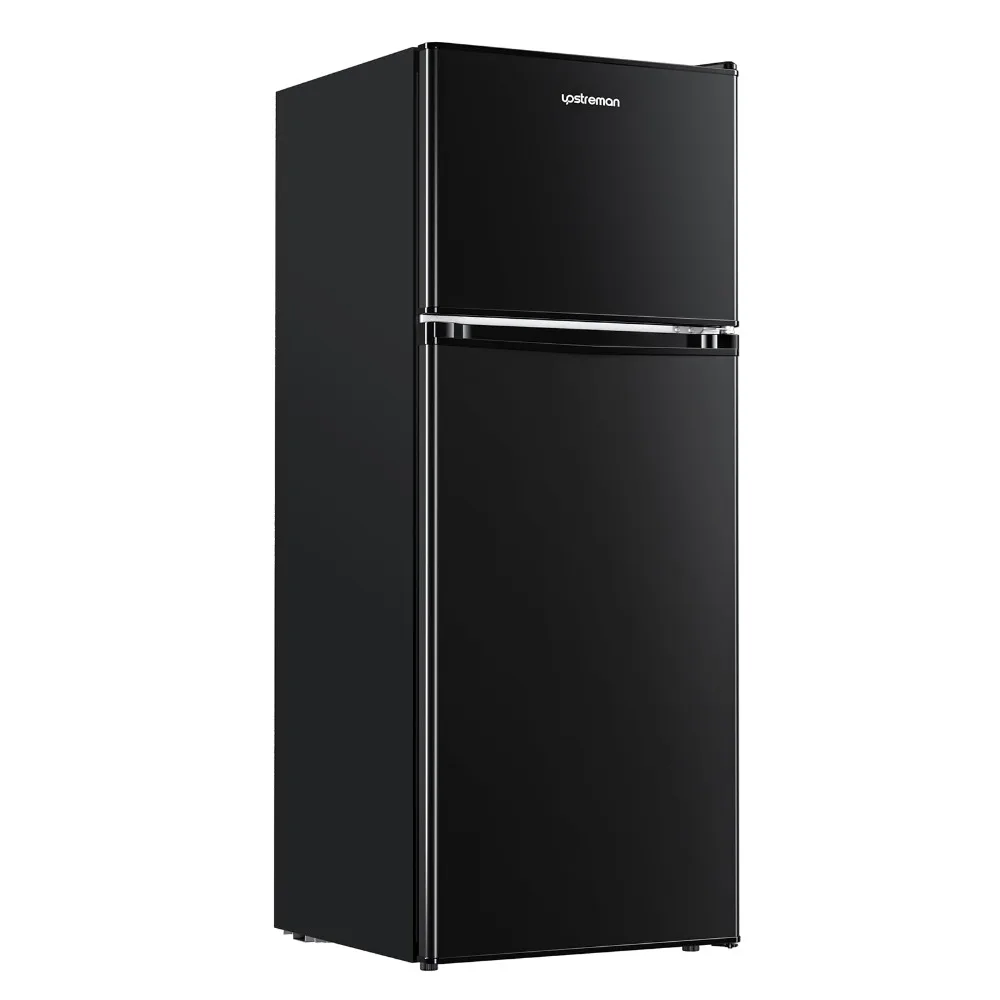 

2024 New 4.0 Cu.Ft. Mini Fridge with Freezer, Double Door, Mini Fridge for Office, Dorm, Bedroom, Adjustable Thermostat