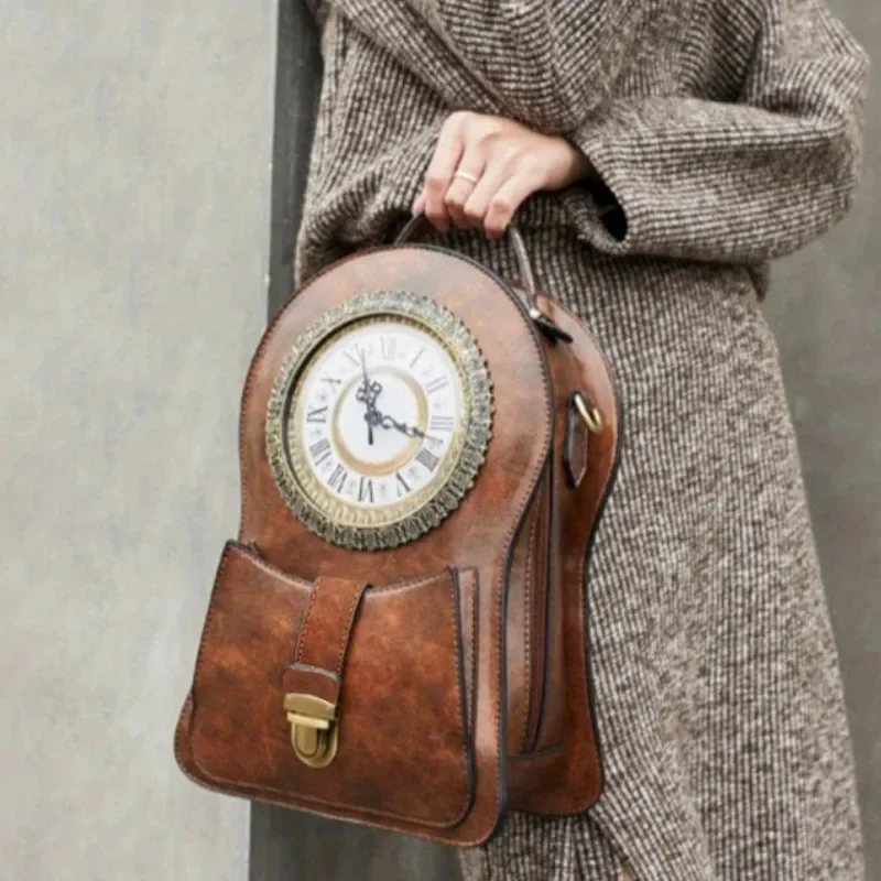 Clock PU Y2K 3D Clock Bucket Bag Design Handbag Mobile Phone Bag Temu Fashion Personalized Diagonal Cross Creative Shoulder Bag