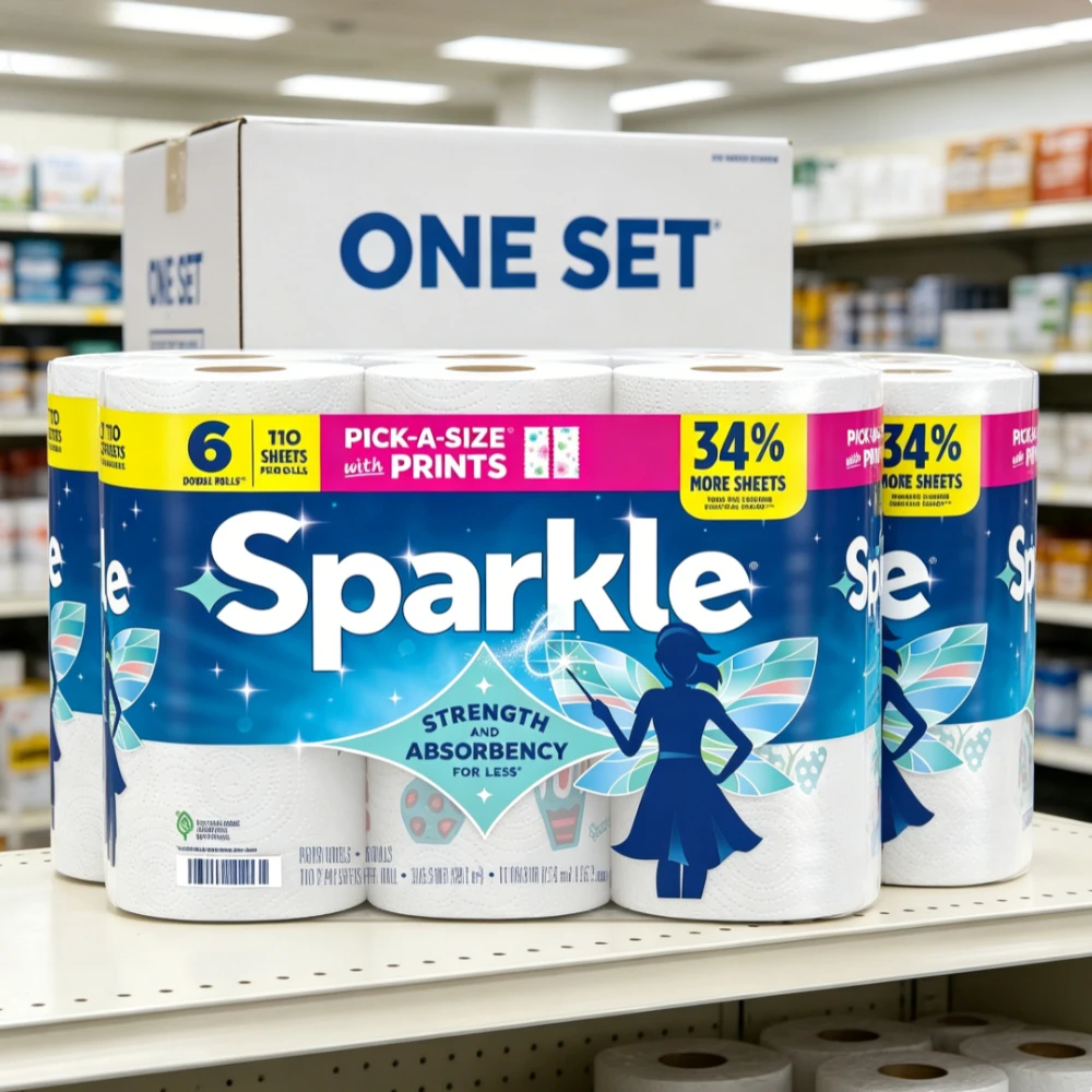 Large-capacity household Multicolor Paper Towels Bulk 6 Double Rolls Premium Absorbent Sheets for Kitchen Cleaning