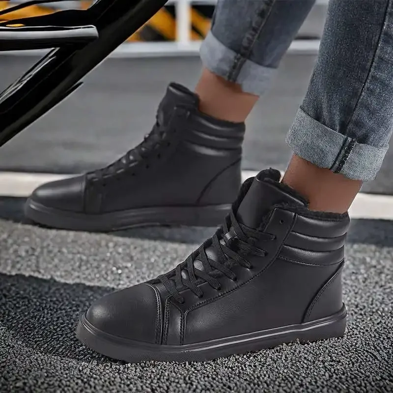 Without Heel Black Men's Brand Boots Low Boot Man Shoes High Sneakers 48 Sports Sapatos Particular Unique Vip Besket