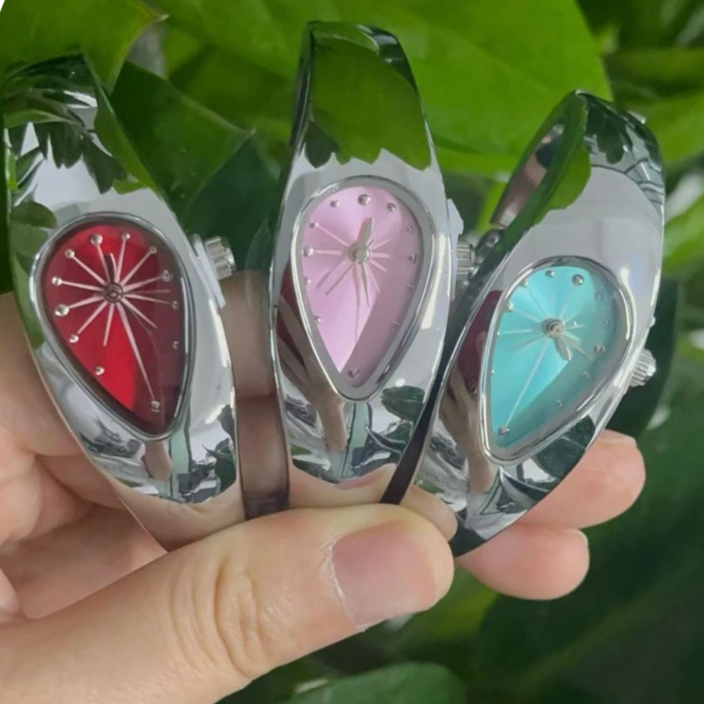 

Креативные капли воды Y2k Кварцевые часы для мужчин и женщин Dpecial Water Drop Винтаж Высококачественная сталь Уникальный браслет Мужские часы Wmoen