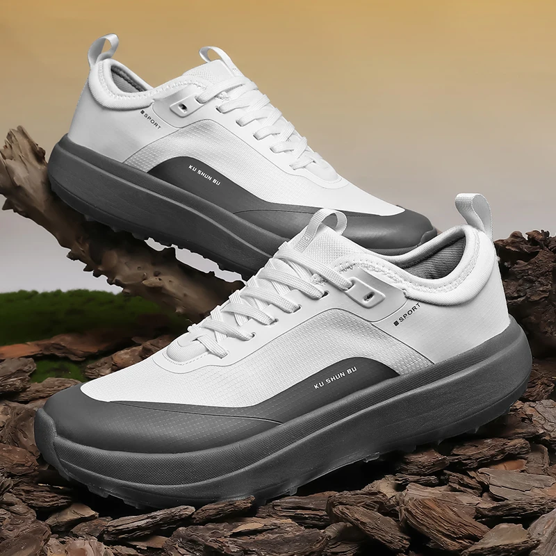 

Four Seasons Men's Shoes 2025 New Breathable Mesh Thick soled Sports Shoes for Youth Versatile Casual Running Shoes