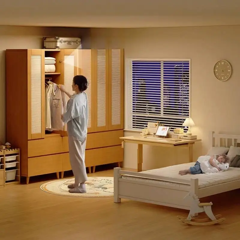 

Vintage Toppers Luxury Wardrobe Cleaner Trim Wood Modern White House Wardrobe Storage Wooden Tall Muebles Para Hogar Furniture