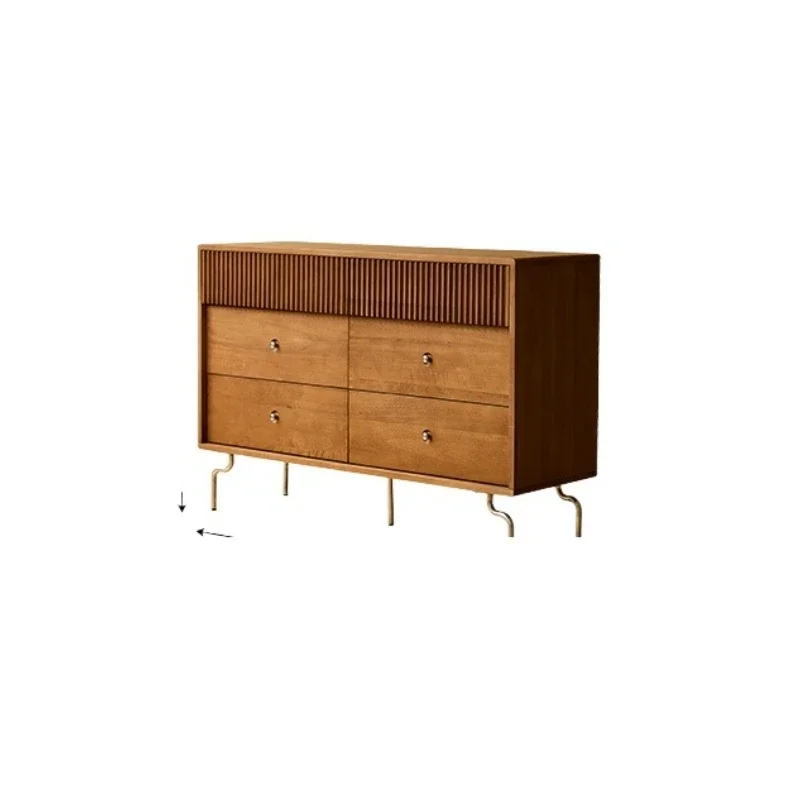 

Retro solid wood bucket cabinet, bedside cabinet, bedroom storage cabinet, living room locker